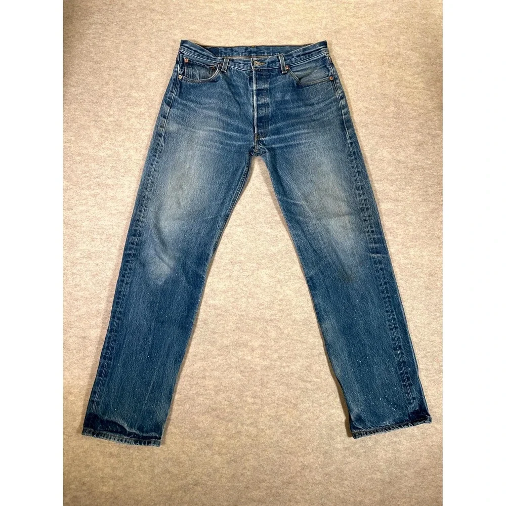 Levi's 501XX Jeans Mens 36x36 Blue Denim Cotton Mid Rise Straight Leg Streetwear